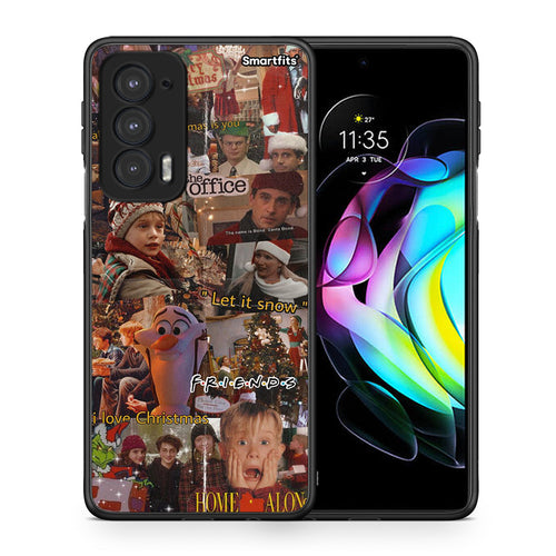 Θήκη Motorola Edge 20 5G Xmas Wishes από τη Smartfits με σχέδιο στο πίσω μέρος και μαύρο περίβλημα | Motorola Edge 20 5G Xmas Wishes case with colorful back and black bezels