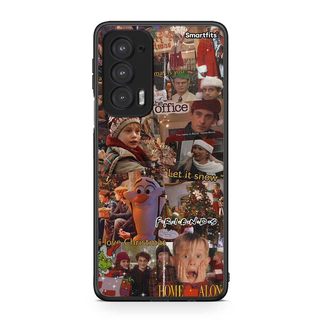 Motorola Edge 20 5G Xmas Wishes θήκη από τη Smartfits με σχέδιο στο πίσω μέρος και μαύρο περίβλημα | Smartphone case with colorful back and black bezels by Smartfits