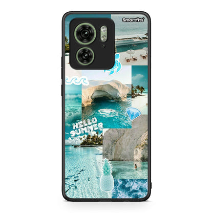 Motorola Edge 40 5G Aesthetic Summer Θήκη από τη Smartfits με σχέδιο στο πίσω μέρος και μαύρο περίβλημα | Smartphone case with colorful back and black bezels by Smartfits
