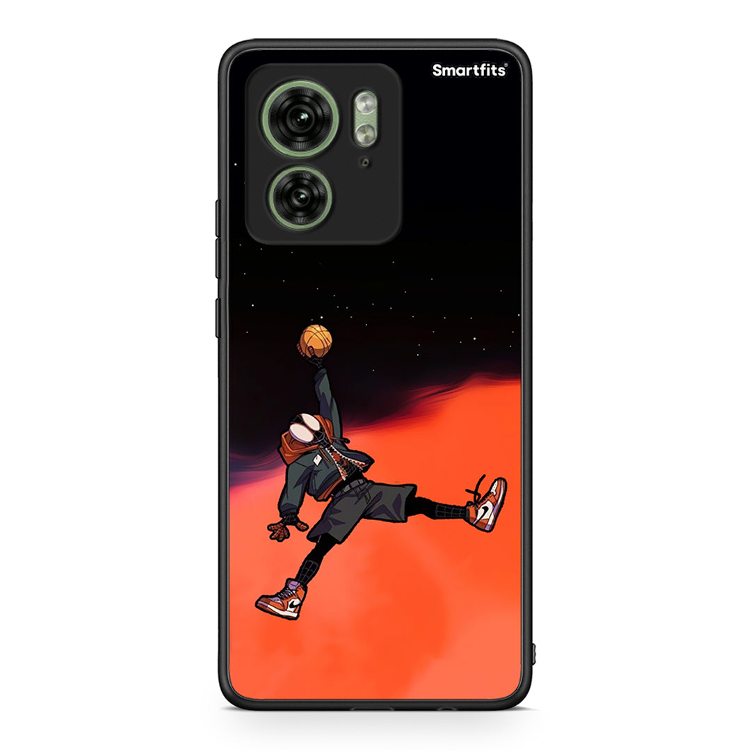 Motorola Edge 40 5G Basketball Hero θήκη από τη Smartfits με σχέδιο στο πίσω μέρος και μαύρο περίβλημα | Smartphone case with colorful back and black bezels by Smartfits