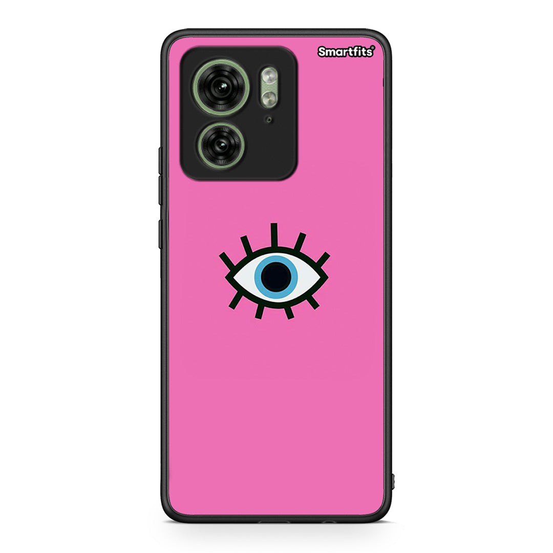Motorola Edge 40 5G Blue Eye Pink θήκη από τη Smartfits με σχέδιο στο πίσω μέρος και μαύρο περίβλημα | Smartphone case with colorful back and black bezels by Smartfits