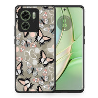 Thumbnail for Θήκη Motorola Edge 40 5G Butterflies Boho από τη Smartfits με σχέδιο στο πίσω μέρος και μαύρο περίβλημα | Motorola Edge 40 5G Butterflies Boho case with colorful back and black bezels