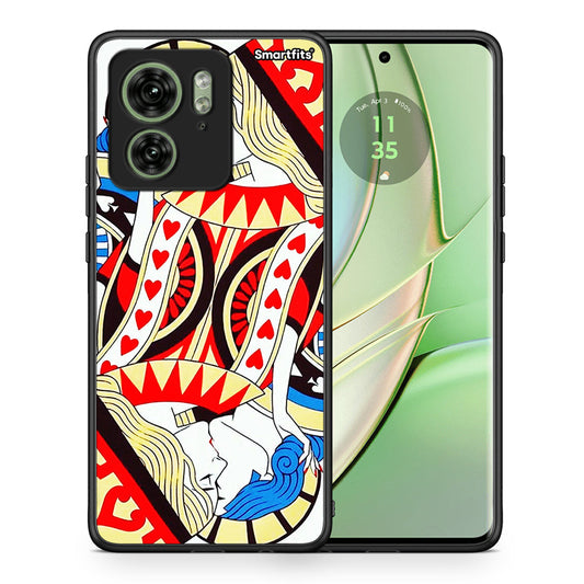 Θήκη Motorola Edge 40 5G Card Love από τη Smartfits με σχέδιο στο πίσω μέρος και μαύρο περίβλημα | Motorola Edge 40 5G Card Love case with colorful back and black bezels