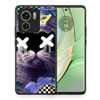 Thumbnail for Θήκη Motorola Edge 40 5G Cat Collage από τη Smartfits με σχέδιο στο πίσω μέρος και μαύρο περίβλημα | Motorola Edge 40 5G Cat Collage case with colorful back and black bezels