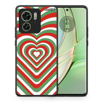 Thumbnail for Θήκη Motorola Edge 40 5G Christmas Hearts από τη Smartfits με σχέδιο στο πίσω μέρος και μαύρο περίβλημα | Motorola Edge 40 5G Christmas Hearts case with colorful back and black bezels