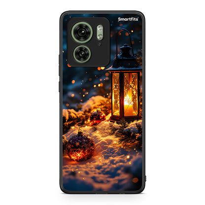 Motorola Edge 40 5G Christmas Ornaments θήκη από τη Smartfits με σχέδιο στο πίσω μέρος και μαύρο περίβλημα | Smartphone case with colorful back and black bezels by Smartfits