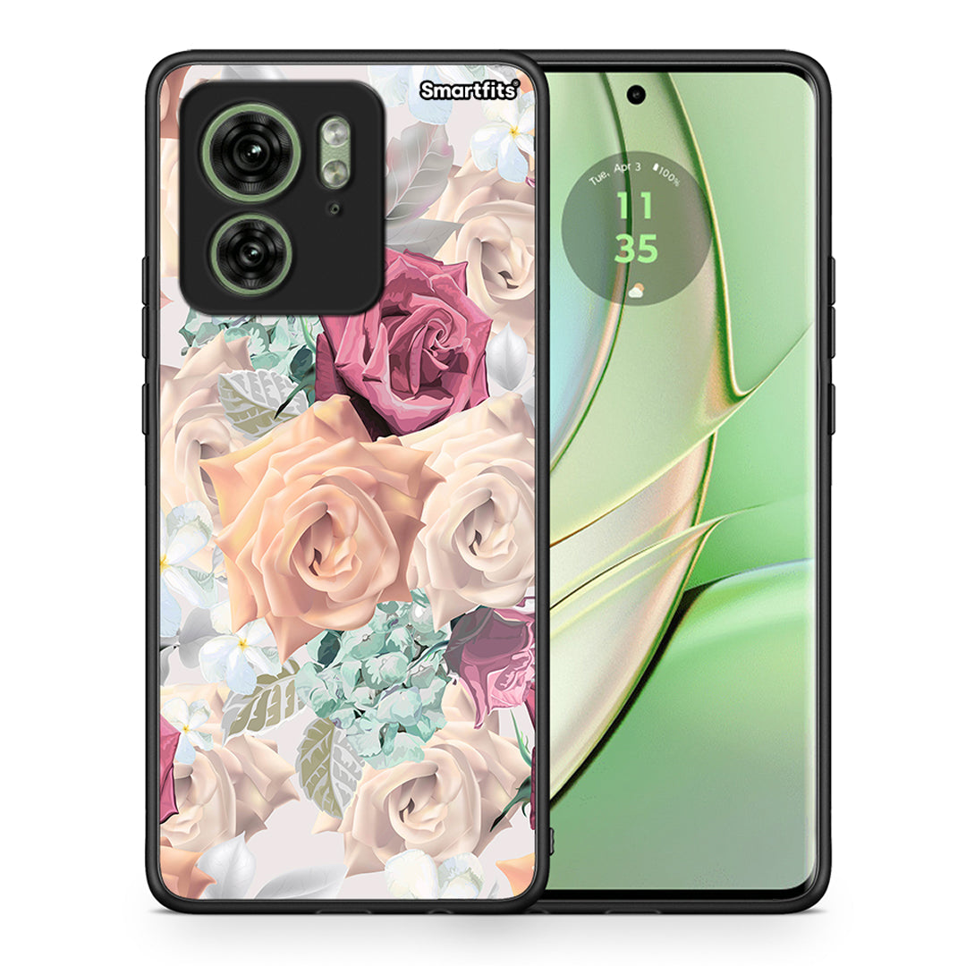 Θήκη Motorola Edge 40 5G Bouquet Floral από τη Smartfits με σχέδιο στο πίσω μέρος και μαύρο περίβλημα | Motorola Edge 40 5G Bouquet Floral case with colorful back and black bezels