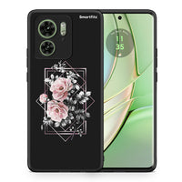 Thumbnail for Θήκη Motorola Edge 40 5G Frame Flower από τη Smartfits με σχέδιο στο πίσω μέρος και μαύρο περίβλημα | Motorola Edge 40 5G Frame Flower case with colorful back and black bezels