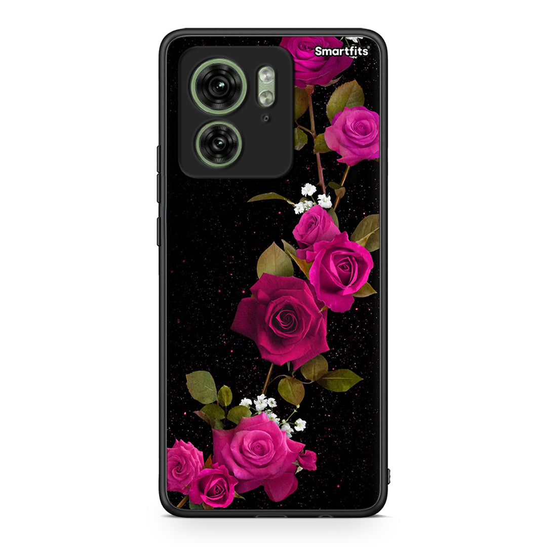 4 - Motorola Edge 40 5G Red Roses Flower case, cover, bumper
