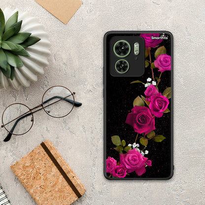 Flower Red Roses - Motorola Edge 40 5G θήκη