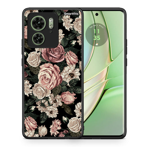 Θήκη Motorola Edge 40 5G Wild Roses Flower από τη Smartfits με σχέδιο στο πίσω μέρος και μαύρο περίβλημα | Motorola Edge 40 5G Wild Roses Flower case with colorful back and black bezels