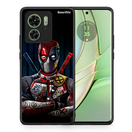 Θήκη Motorola Edge 40 5G Funny Guy από τη Smartfits με σχέδιο στο πίσω μέρος και μαύρο περίβλημα | Motorola Edge 40 5G Funny Guy case with colorful back and black bezels