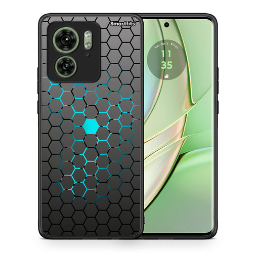 Θήκη Motorola Edge 40 5G Hexagonal Geometric από τη Smartfits με σχέδιο στο πίσω μέρος και μαύρο περίβλημα | Motorola Edge 40 5G Hexagonal Geometric case with colorful back and black bezels