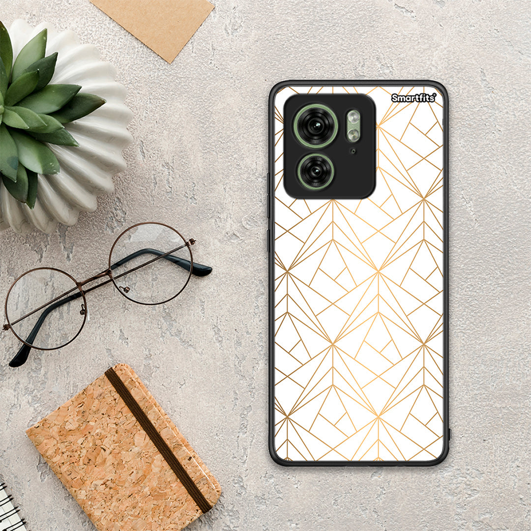 Geometric Luxury White - Motorola Edge 40 5G θήκη