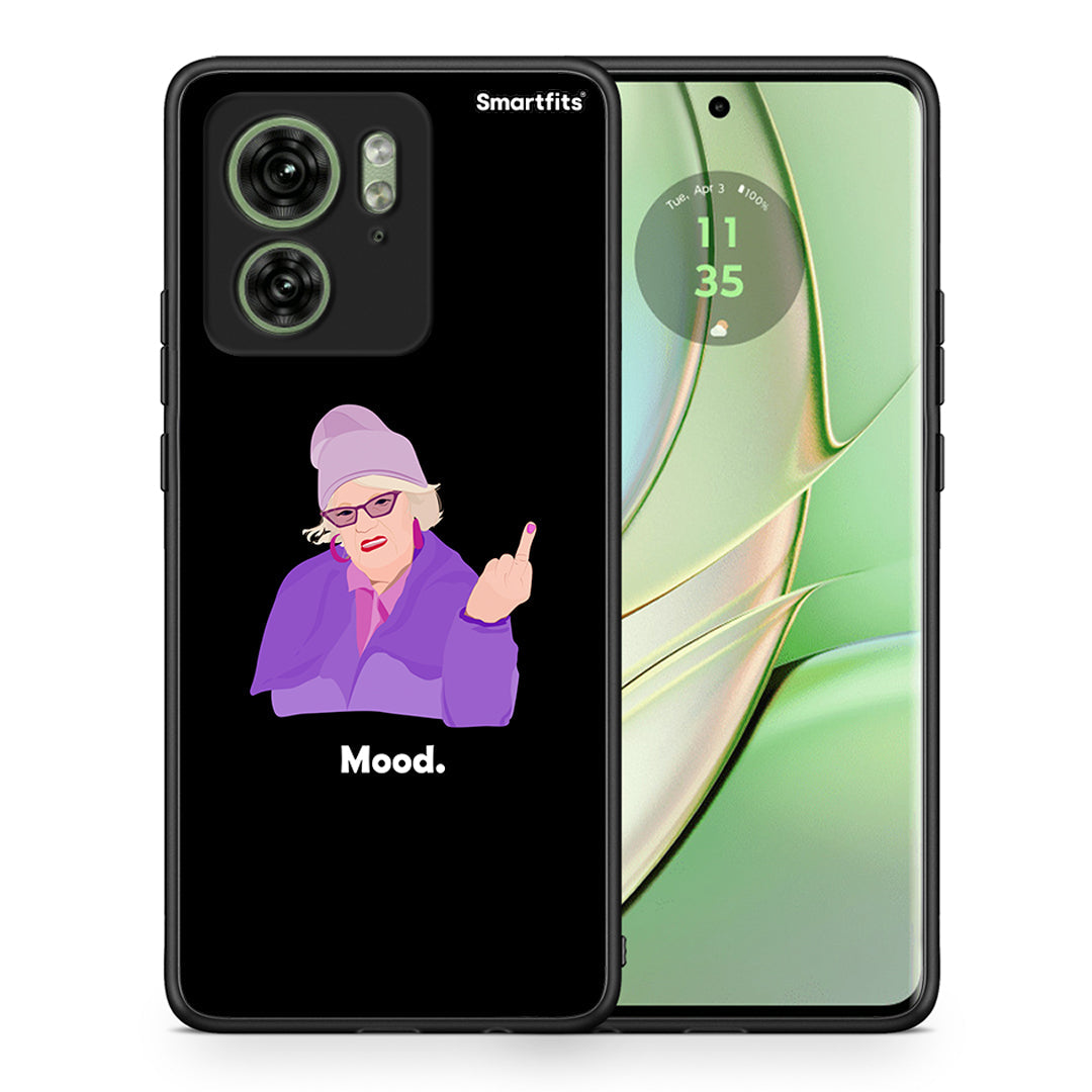 Θήκη Motorola Edge 40 5G Grandma Mood Black από τη Smartfits με σχέδιο στο πίσω μέρος και μαύρο περίβλημα | Motorola Edge 40 5G Grandma Mood Black case with colorful back and black bezels