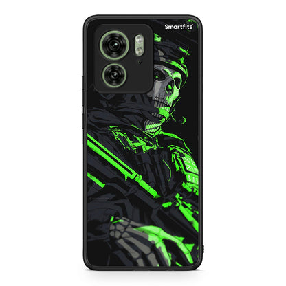 Motorola Edge 40 5G Green Soldier Θήκη Αγίου Βαλεντίνου από τη Smartfits με σχέδιο στο πίσω μέρος και μαύρο περίβλημα | Smartphone case with colorful back and black bezels by Smartfits
