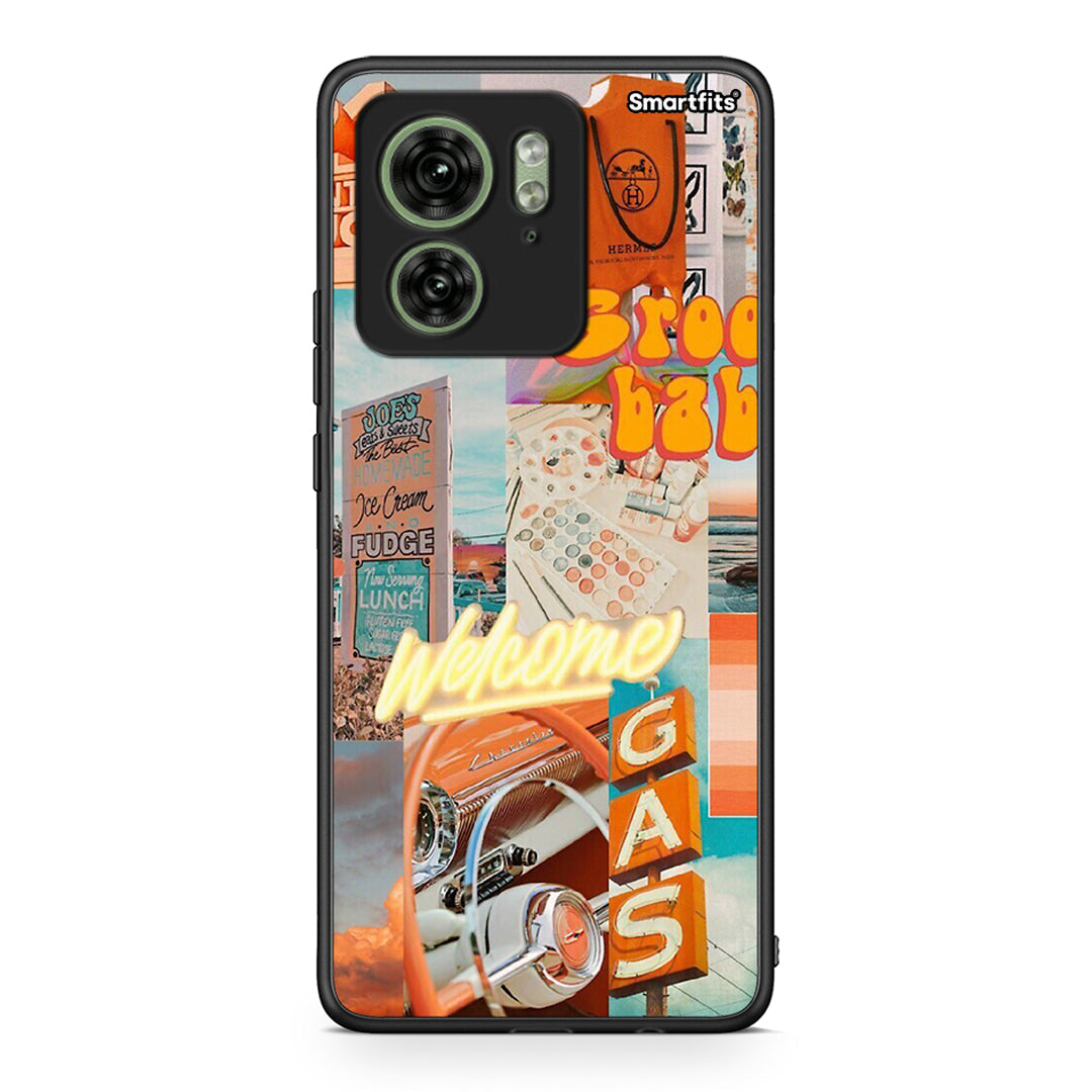 Motorola Edge 40 5G Groovy Babe Θήκη Αγίου Βαλεντίνου από τη Smartfits με σχέδιο στο πίσω μέρος και μαύρο περίβλημα | Smartphone case with colorful back and black bezels by Smartfits