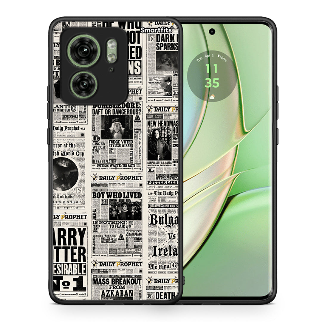 Θήκη Motorola Edge 40 5G Harry Paper από τη Smartfits με σχέδιο στο πίσω μέρος και μαύρο περίβλημα | Motorola Edge 40 5G Harry Paper case with colorful back and black bezels