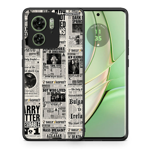 Θήκη Motorola Edge 40 5G Harry Paper από τη Smartfits με σχέδιο στο πίσω μέρος και μαύρο περίβλημα | Motorola Edge 40 5G Harry Paper case with colorful back and black bezels