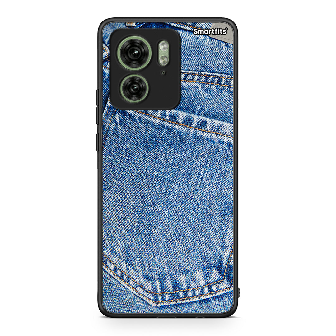 Motorola Edge 40 5G Jeans Pocket θήκη από τη Smartfits με σχέδιο στο πίσω μέρος και μαύρο περίβλημα | Smartphone case with colorful back and black bezels by Smartfits