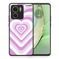 Thumbnail for Θήκη Motorola Edge 40 5G Lilac Hearts από τη Smartfits με σχέδιο στο πίσω μέρος και μαύρο περίβλημα | Motorola Edge 40 5G Lilac Hearts case with colorful back and black bezels