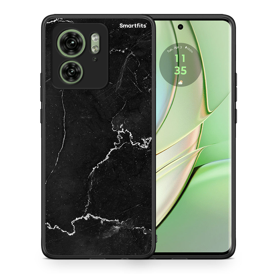 Θήκη Motorola Edge 40 5G Marble Black από τη Smartfits με σχέδιο στο πίσω μέρος και μαύρο περίβλημα | Motorola Edge 40 5G Marble Black case with colorful back and black bezels