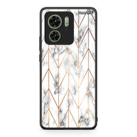 Thumbnail for 44 - Motorola Edge 40 5G Gold Geometric Marble case, cover, bumper