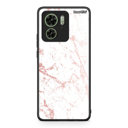 116 - Motorola Edge 40 5G Pink Splash Marble case, cover, bumper