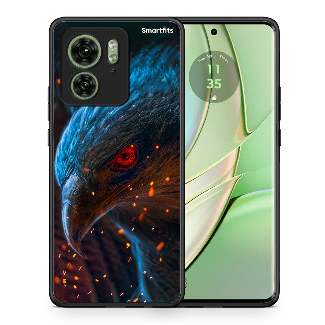 Θήκη Motorola Edge 40 5G Eagle PopArt από τη Smartfits με σχέδιο στο πίσω μέρος και μαύρο περίβλημα | Motorola Edge 40 5G Eagle PopArt case with colorful back and black bezels