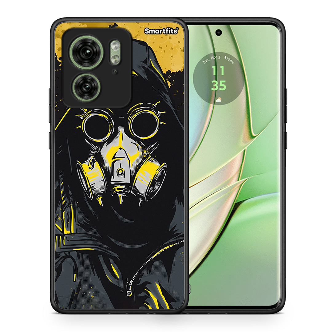 Θήκη Motorola Edge 40 5G Mask PopArt από τη Smartfits με σχέδιο στο πίσω μέρος και μαύρο περίβλημα | Motorola Edge 40 5G Mask PopArt case with colorful back and black bezels