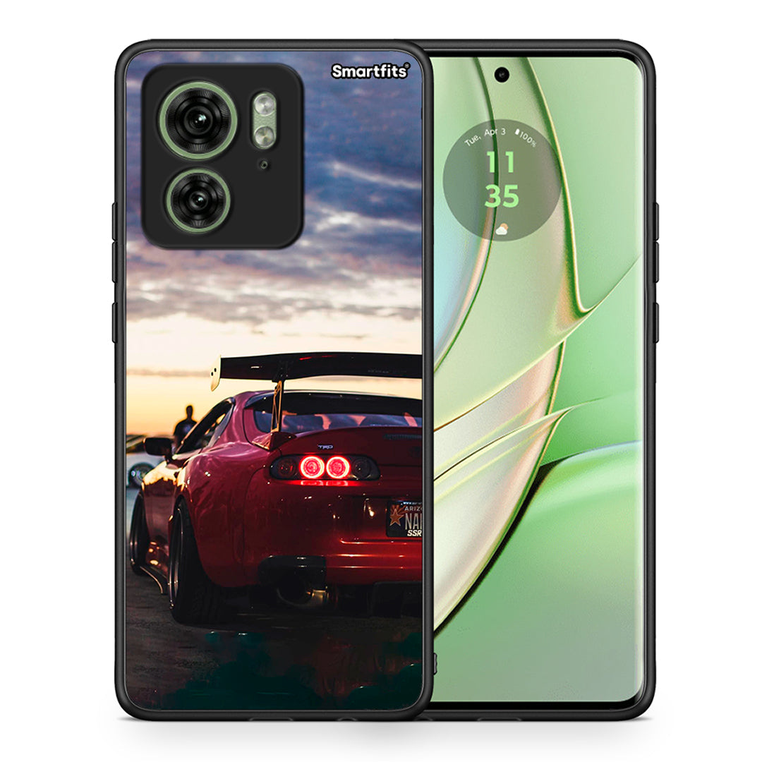 Θήκη Motorola Edge 40 5G Racing Supra από τη Smartfits με σχέδιο στο πίσω μέρος και μαύρο περίβλημα | Motorola Edge 40 5G Racing Supra case with colorful back and black bezels