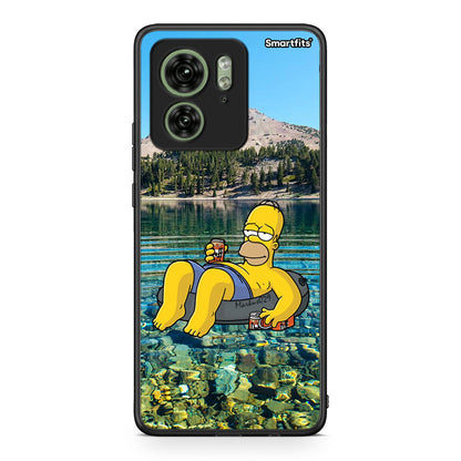 Motorola Edge 40 5G Summer Happiness Θήκη από τη Smartfits με σχέδιο στο πίσω μέρος και μαύρο περίβλημα | Smartphone case with colorful back and black bezels by Smartfits