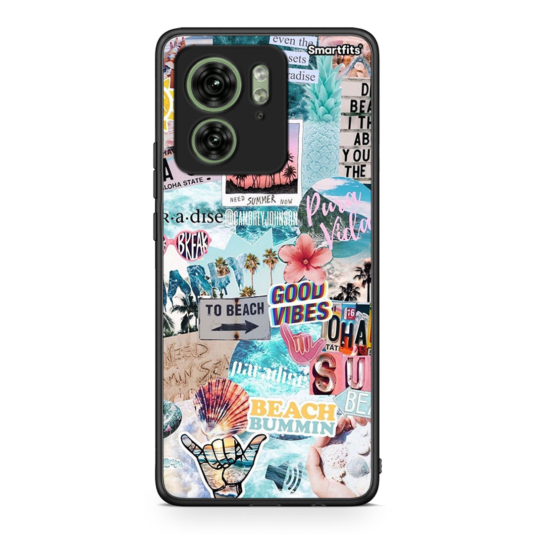 Motorola Edge 40 5G Summer Vibes Θήκη από τη Smartfits με σχέδιο στο πίσω μέρος και μαύρο περίβλημα | Smartphone case with colorful back and black bezels by Smartfits
