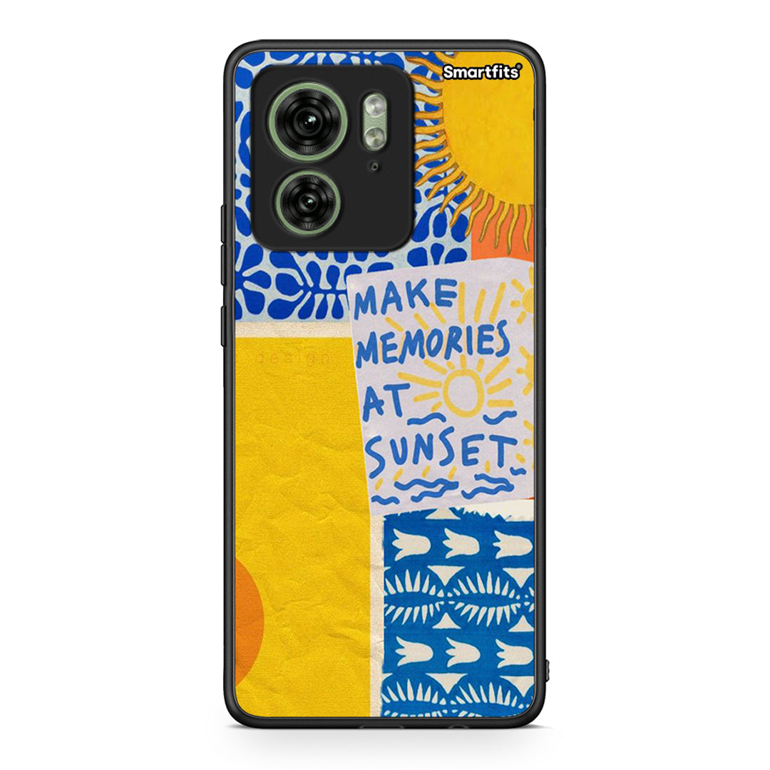 Motorola Edge 40 5G Sunset Memories Θήκη από τη Smartfits με σχέδιο στο πίσω μέρος και μαύρο περίβλημα | Smartphone case with colorful back and black bezels by Smartfits