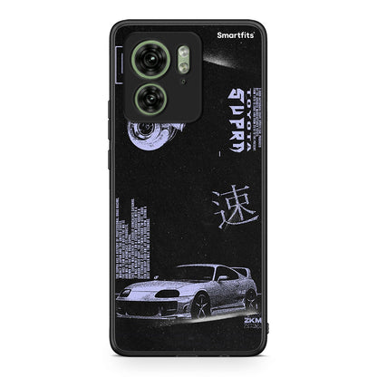 Motorola Edge 40 5G Tokyo Drift Θήκη Αγίου Βαλεντίνου από τη Smartfits με σχέδιο στο πίσω μέρος και μαύρο περίβλημα | Smartphone case with colorful back and black bezels by Smartfits