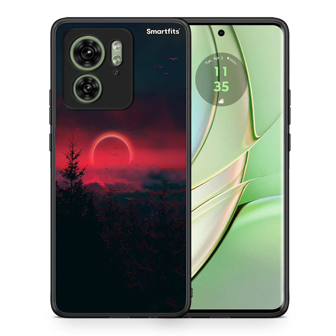 Θήκη Motorola Edge 40 5G Sunset Tropic από τη Smartfits με σχέδιο στο πίσω μέρος και μαύρο περίβλημα | Motorola Edge 40 5G Sunset Tropic case with colorful back and black bezels