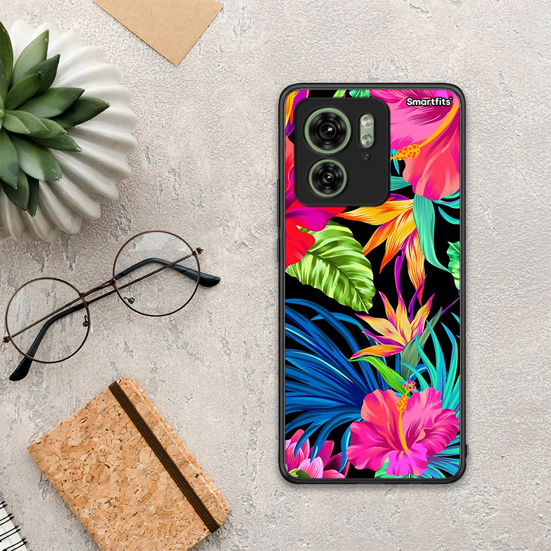 Tropical Flowers - Motorola Edge 40 5G θήκη