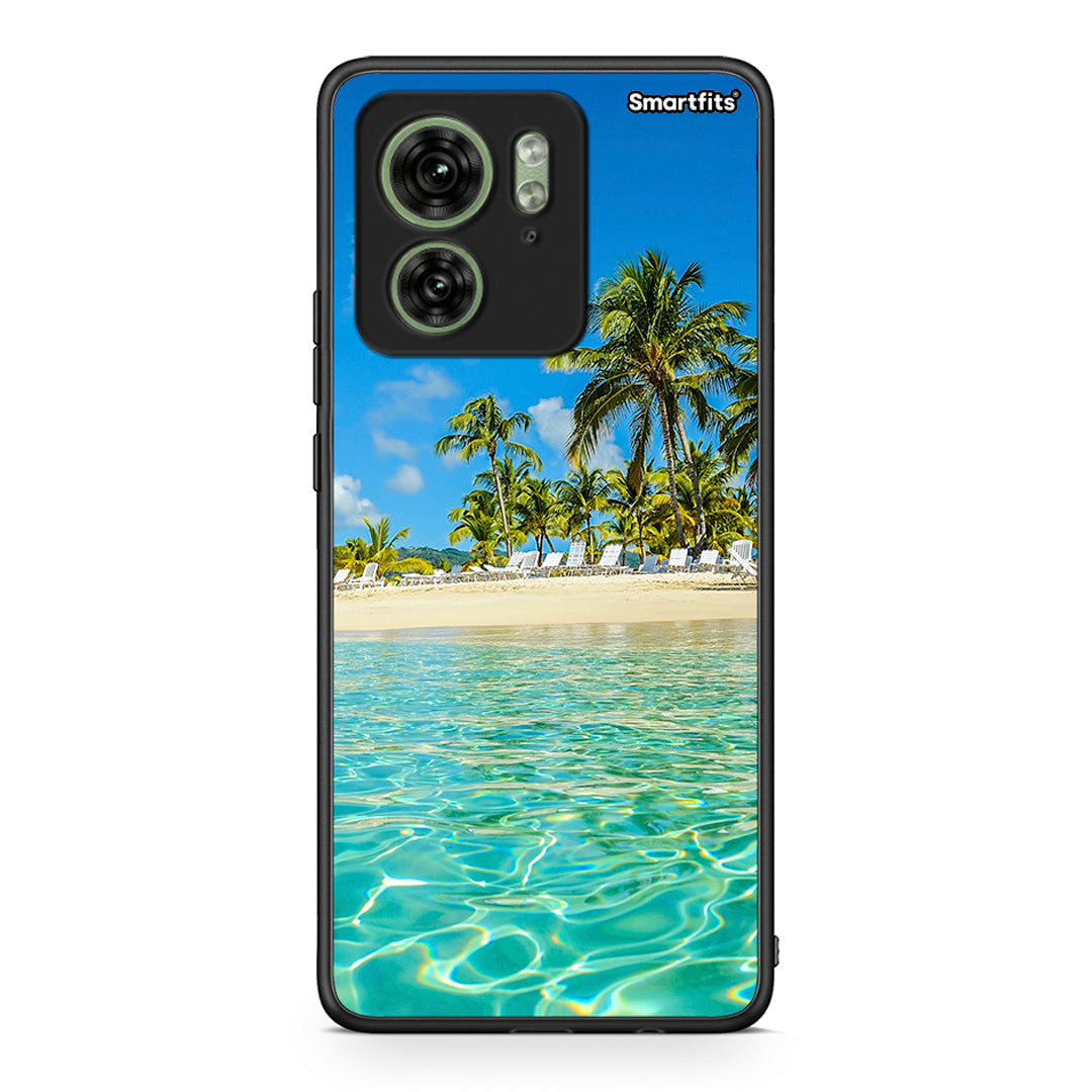 Motorola Edge 40 5G Tropical Vibes Θήκη από τη Smartfits με σχέδιο στο πίσω μέρος και μαύρο περίβλημα | Smartphone case with colorful back and black bezels by Smartfits