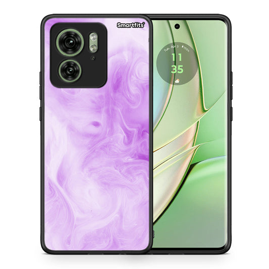 Θήκη Motorola Edge 40 5G Lavender Watercolor από τη Smartfits με σχέδιο στο πίσω μέρος και μαύρο περίβλημα | Motorola Edge 40 5G Lavender Watercolor case with colorful back and black bezels
