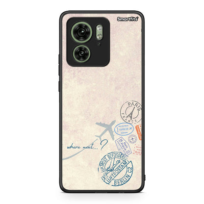 Motorola Edge 40 5G Where Next Θήκη από τη Smartfits με σχέδιο στο πίσω μέρος και μαύρο περίβλημα | Smartphone case with colorful back and black bezels by Smartfits