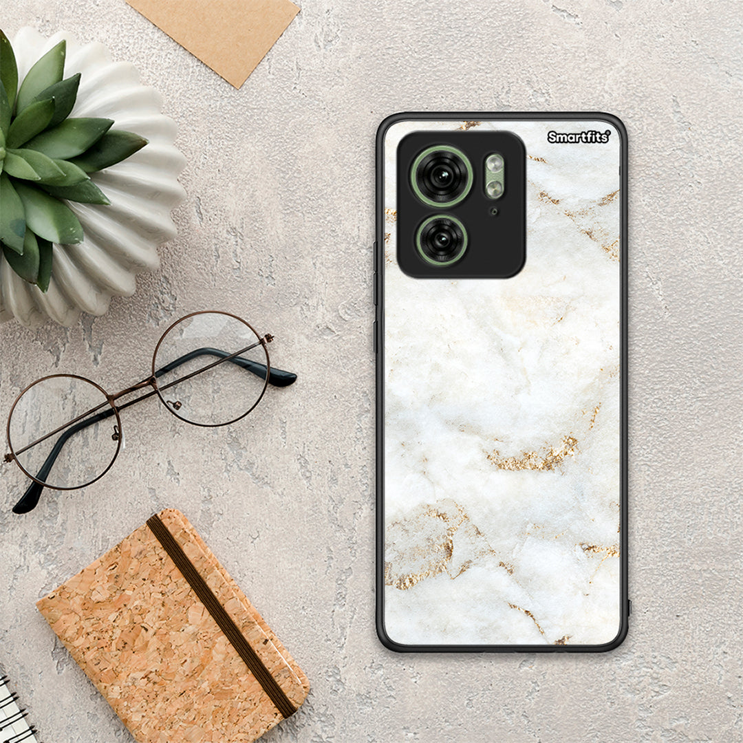 White Gold Marble - Motorola Edge 40 5G θήκη