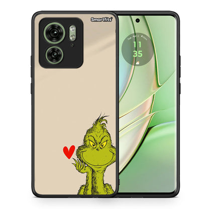 Θήκη Motorola Edge 40 5G Xmas Grinch από τη Smartfits με σχέδιο στο πίσω μέρος και μαύρο περίβλημα | Motorola Edge 40 5G Xmas Grinch case with colorful back and black bezels