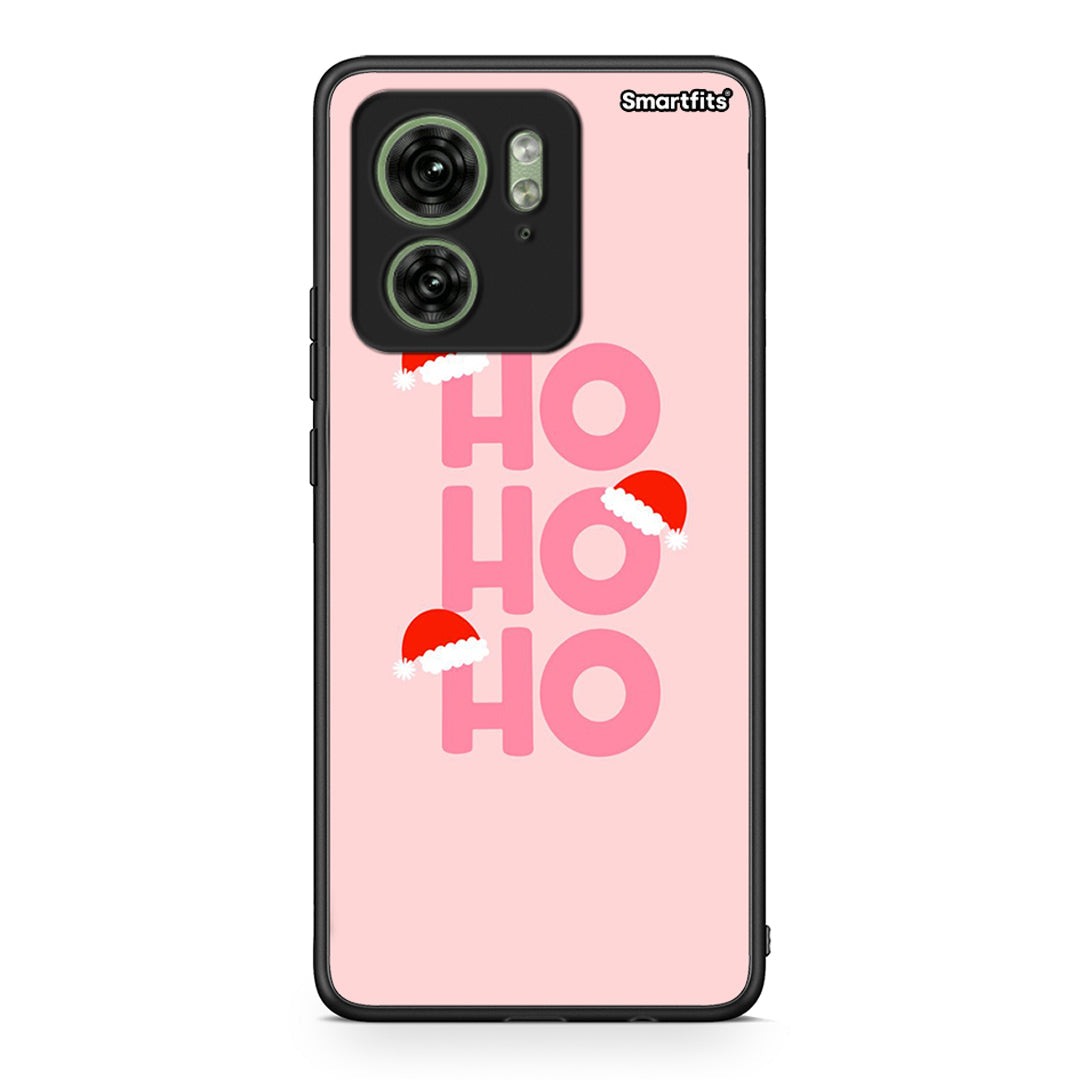 Motorola Edge 40 5G Xmas Ho Ho Ho θήκη από τη Smartfits με σχέδιο στο πίσω μέρος και μαύρο περίβλημα | Smartphone case with colorful back and black bezels by Smartfits