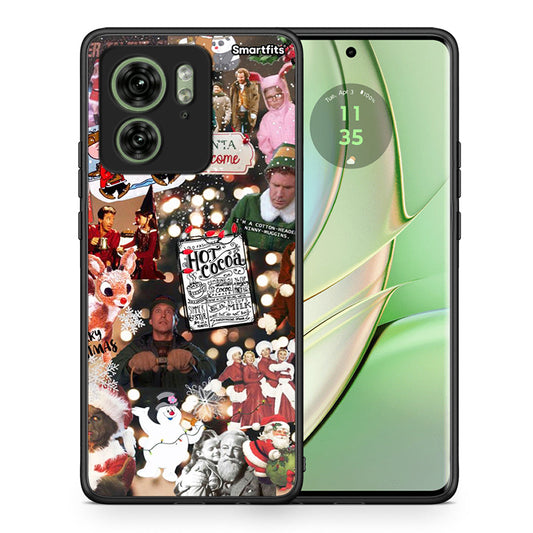 Θήκη Motorola Edge 40 5G Xmas Movies από τη Smartfits με σχέδιο στο πίσω μέρος και μαύρο περίβλημα | Motorola Edge 40 5G Xmas Movies case with colorful back and black bezels