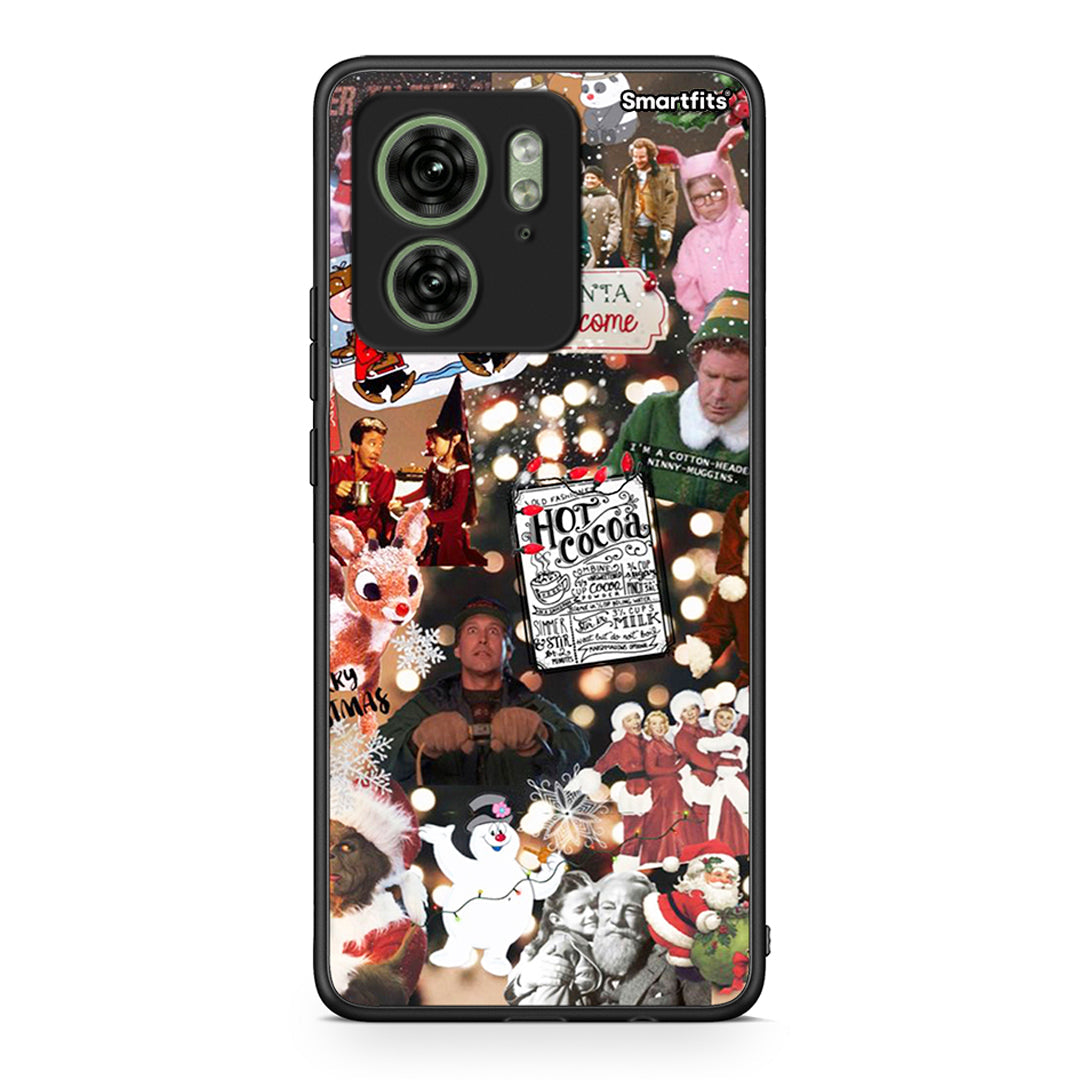 Motorola Edge 40 5G Xmas Movies θήκη από τη Smartfits με σχέδιο στο πίσω μέρος και μαύρο περίβλημα | Smartphone case with colorful back and black bezels by Smartfits
