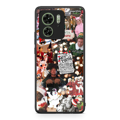 Motorola Edge 40 5G Xmas Movies θήκη από τη Smartfits με σχέδιο στο πίσω μέρος και μαύρο περίβλημα | Smartphone case with colorful back and black bezels by Smartfits