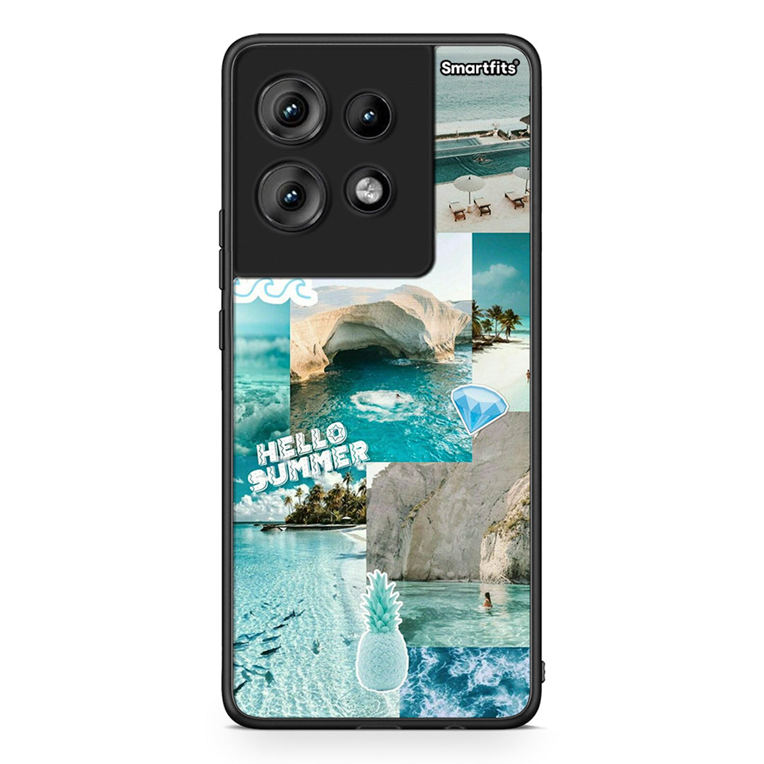 Motorola Edge 50 Aesthetic Summer Θήκη από τη Smartfits με σχέδιο στο πίσω μέρος και μαύρο περίβλημα | Smartphone case with colorful back and black bezels by Smartfits