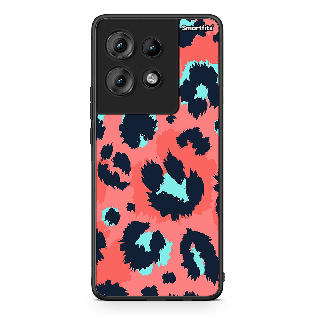 22 - Motorola Edge 50 Pink Leopard Animal case, cover, bumper