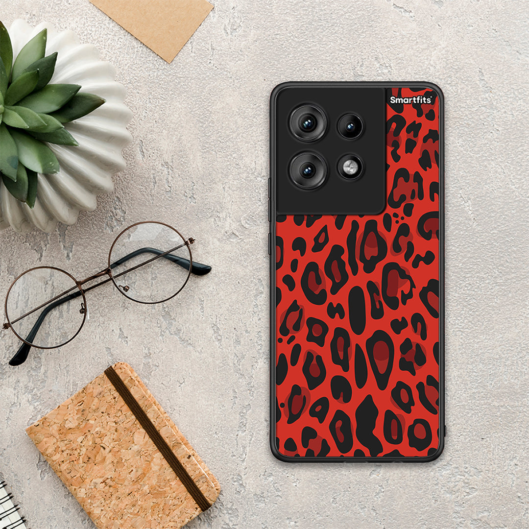 Animal Red Leopard - Motorola Edge 50 θήκη