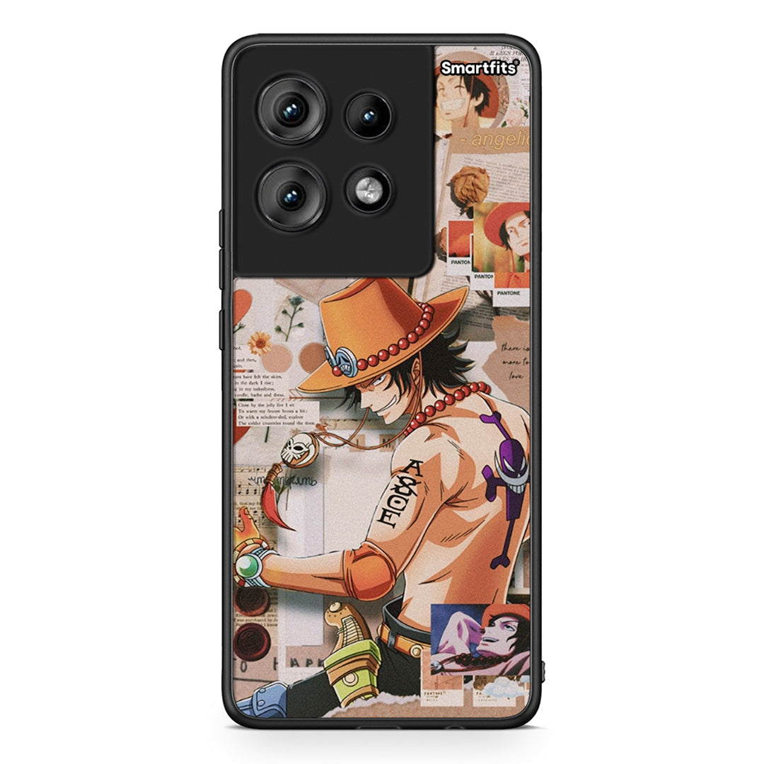 Motorola Edge 50 Anime Collage θήκη από τη Smartfits με σχέδιο στο πίσω μέρος και μαύρο περίβλημα | Smartphone case with colorful back and black bezels by Smartfits